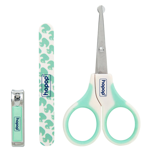 Baby manicure set with safe rounded edges