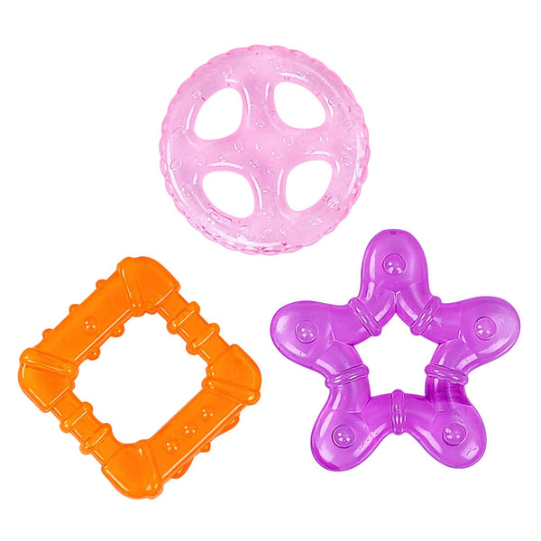 Hopop Multi-Textured, Water-Filled Cooling Teether – Pack of 3 - Dezine Kids
