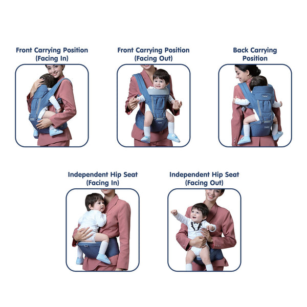 Hopop Elite 5 in 1 Hip Seat Baby Carrier - Dezine Kids