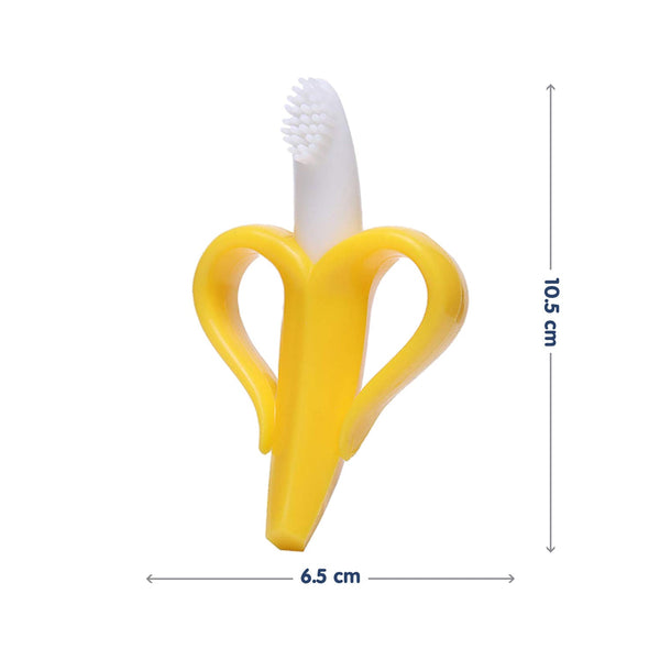 Hopop Easy Grip Banana-Shaped Silicone Baby Teether - Dezine Kids