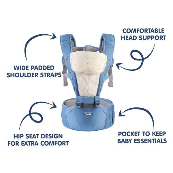 Hopop 5 in 1 Elegant Hip Seat Baby Carrier - Dezine Kids