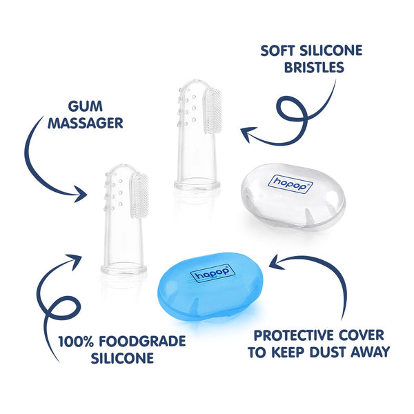 Hopop Baby Finger Brush With Case - Dezine Kids