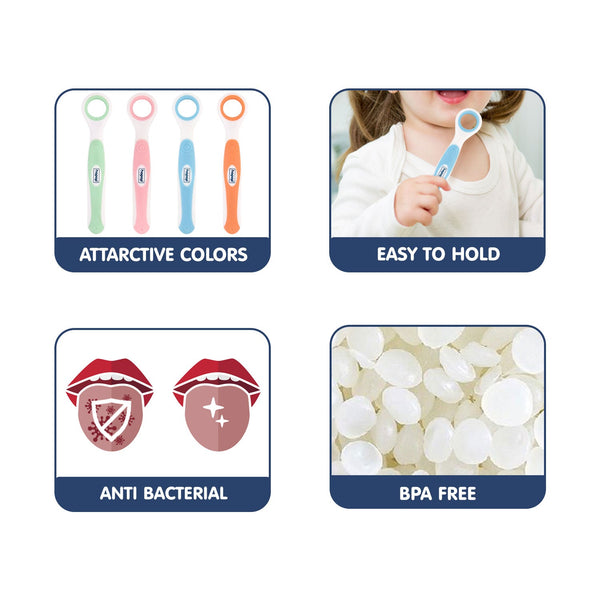 Hopop Soft & Gentle Rounded Edges Tongue Cleaner