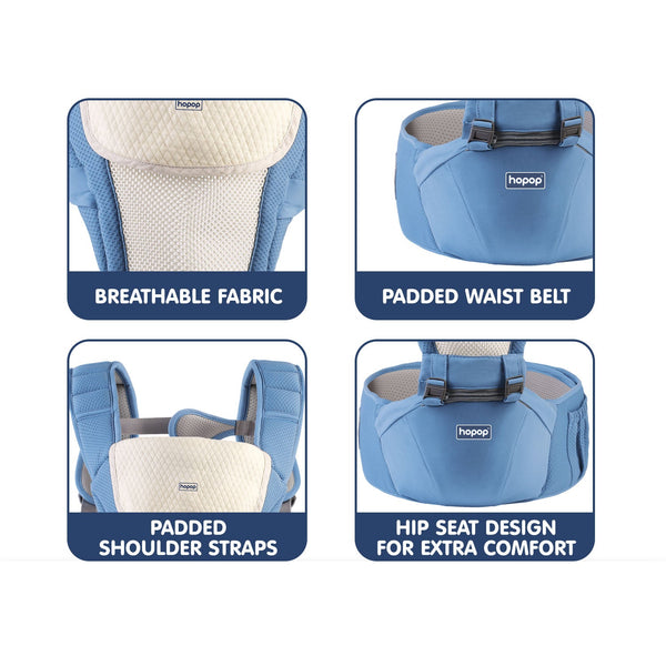 Hopop 5 in 1 Elegant Hip Seat Baby Carrier - Dezine Kids