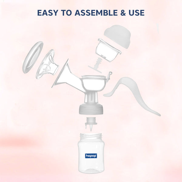 Hopop Manual Breast Pump - Gentle, Portable & Efficient - Dezine Kids