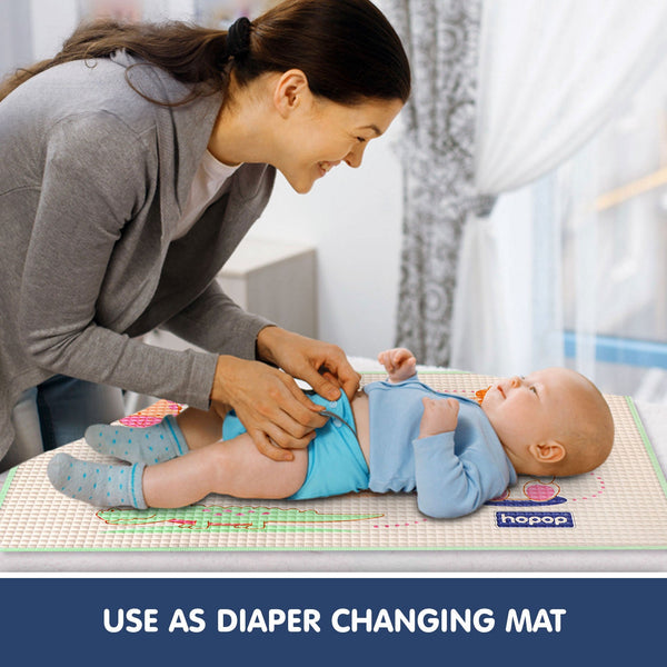 Hopop Multipurpose Baby Massage Mat,Waterproof Diaper Changing Mat - Animal