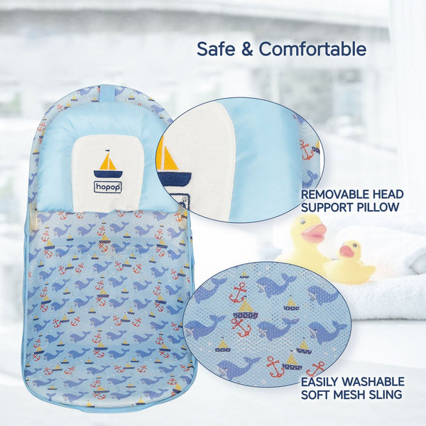 Anti-Skid Compact Baby Bather for Safe & Comfortable Bath Time