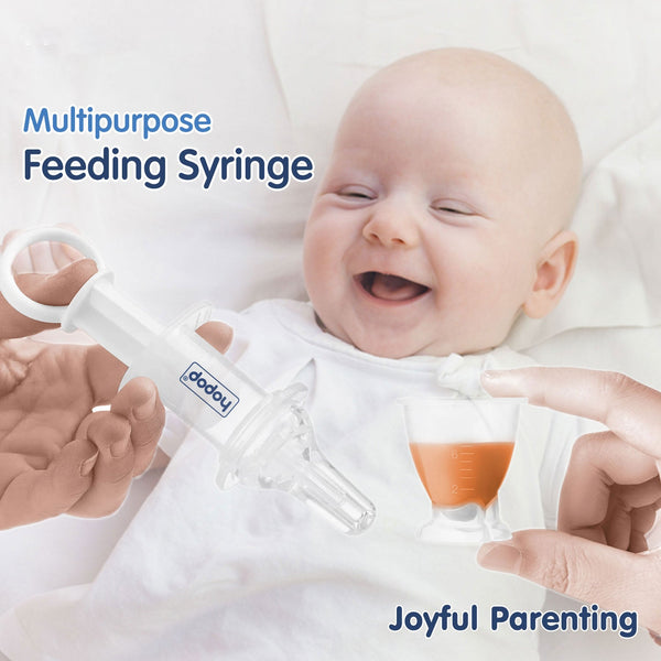 Hopop Multipurpose Baby Oral Medicine Dispenser / Feeding Syringe – White - Dezine Kids