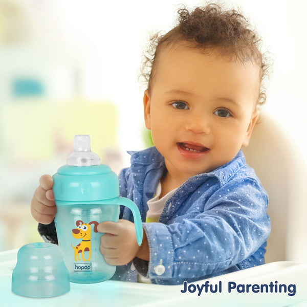 Hopop Spill-Proof Sipper Cup with Spout & Straw – 210 ml - Dezine Kids