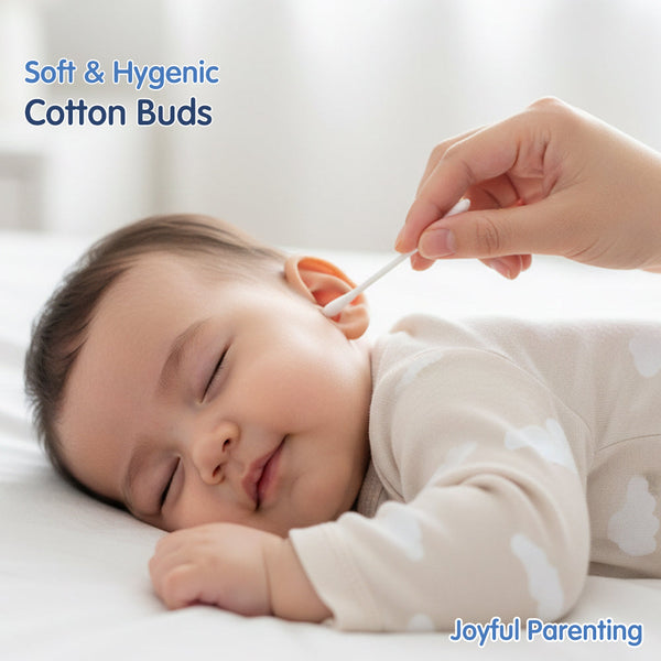 Hopop Baby Spiral Cotton Buds Gentle, Safe & Eco-Friendly, 200 Pcs - Dezine Kids