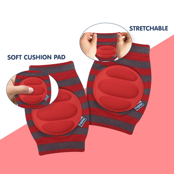 Hopop Elbow & Knee Pads for Crawling Babies – Soft, Stretchable & Anti-Slip - Dezine Kids