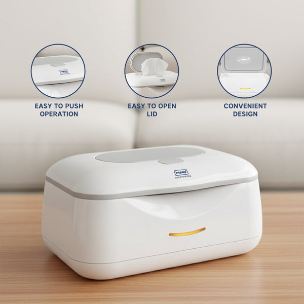 Hopop Warm Glow Baby Wipes Warmer Gentle & Comfortable Wipe Heating - Dezine Kids