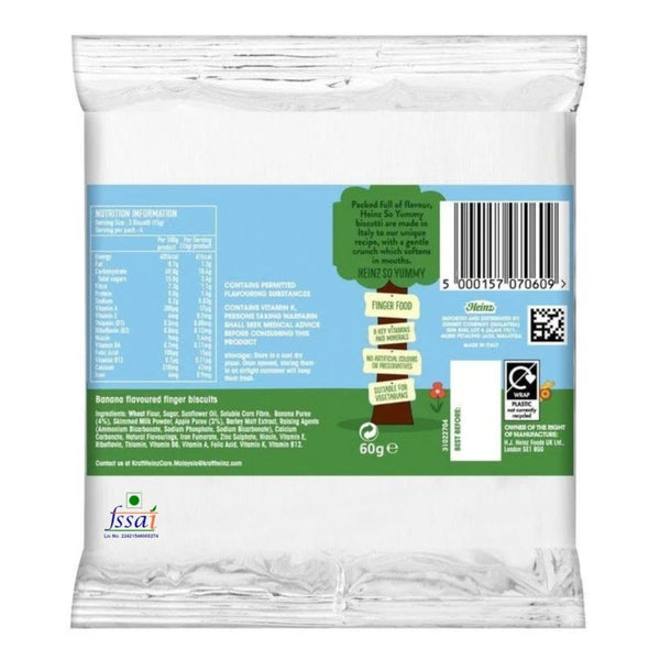 Heinz So Yummy Biscotti Snack, 60g - Strawberry & Banana
