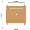 Plum Rectangular Picnic Table With Parasol (Natural)