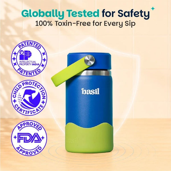 Basil Insulated Stainless steel bottle with Carry Handle - Oasis