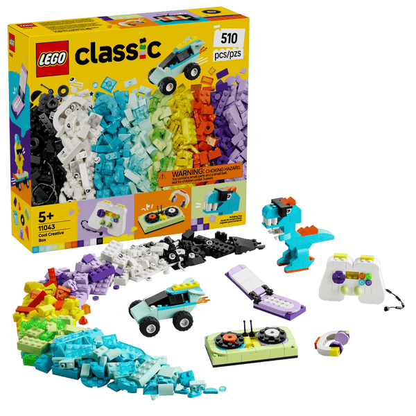 Lego Classic Cool Creative Box, Colorful Building Bricks Toy 5Y+ - Dezine Kids