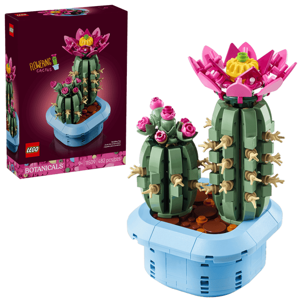 Lego Botanicals Flowering Cactus Plants Decor Building Set for Kids - Dezine Kids