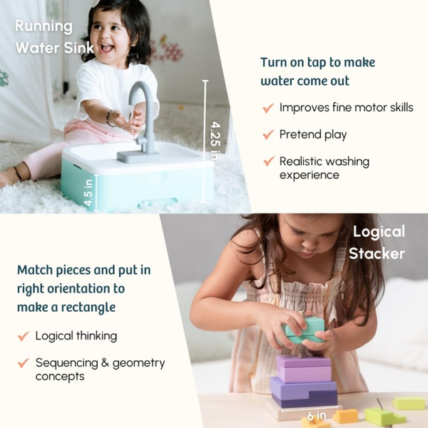 Curious Cub Montessori Wooden Play & Learning Activity Kit - Level 12 (27+M) - Dezine Kids