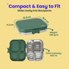 Basil 4 Compartment Stainless steel Lunchbox with Plastic lid - Wild Wood