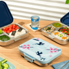Basil 3+1 Compartment Stainless steel Lunchbox with Mini Box - Sakura Bloom