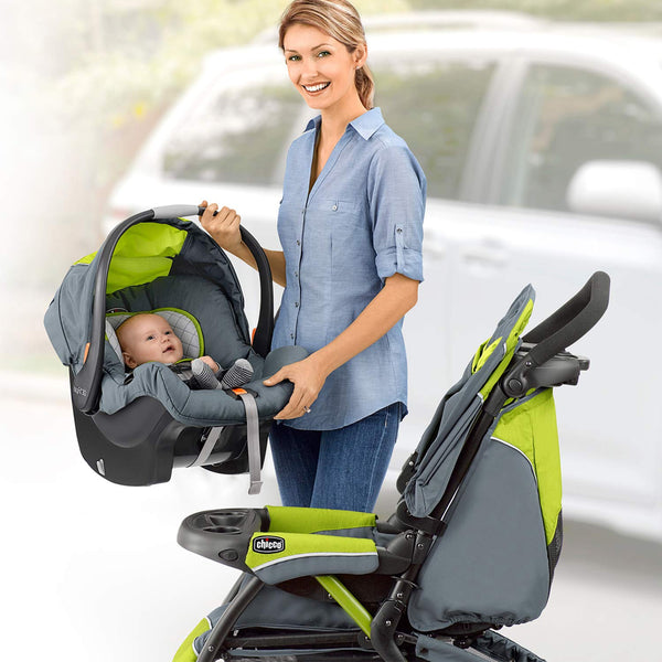 Chicco Cortina CX Baby Stroller with 8 Positions Reclining Seat Pram for 0 to 4Y (Upto 22 Kg) - Lima Green