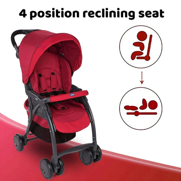 Chicco Simplicity Plus Stroller with Bumper Bar - Scarlet Red