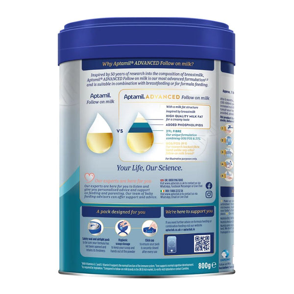 Aptamil Advanced Follow On Milk Formula Stage 2, 6 to 12 Months - 800g