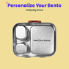 Basil 3+1 Compartment Stainless steel Lunchbox with Mini Box - Desi Mitti