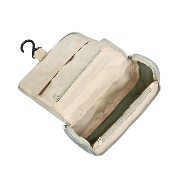 Beaba Grooming Kit, Hanging Toiletry Pouch with 9 Accessories - Sage Green
