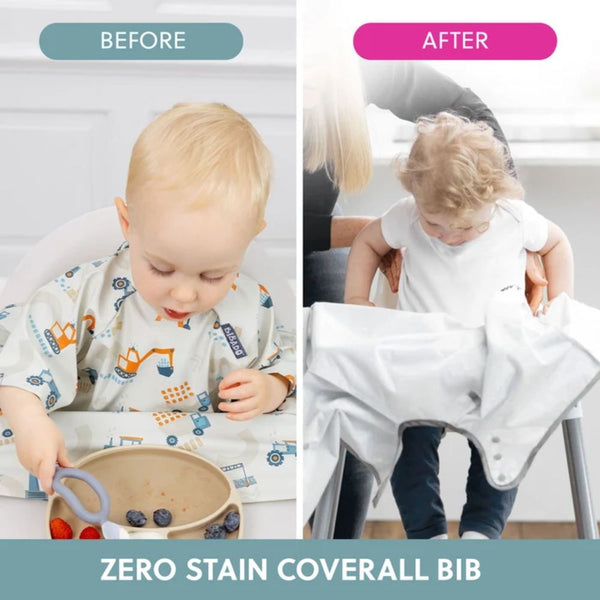 Bibado Short Sleeve Coverall Weaning Bib - Little Loader