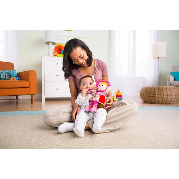 Lamaze Baby Doll Clip on Colorful Soft Fabric Baby Activity Toy