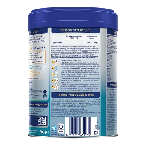Aptamil Advanced Follow On Milk Formula Stage 2, 6 to 12 Months - 800g
