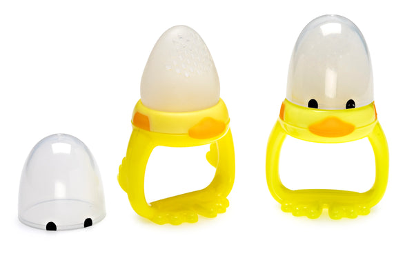 Silicone Duck Fresh Food Feeder and Teether - 2 Pack