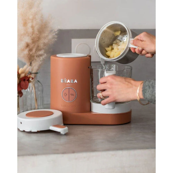Beaba Babycook Neo 6 In 1 Baby Food Processor, Portable Baby Food Cooker, Puree Maker and Warmer - Terracotta