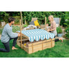 Plum Wooden Sandpit With Canopy - Natural