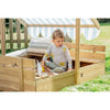 Plum Wooden Sandpit With Canopy - Natural