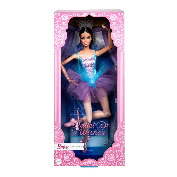 Barbie Signature Ballet Wishes Doll (Brunette, 12 in), Posable, Wearing Ballerina Costume