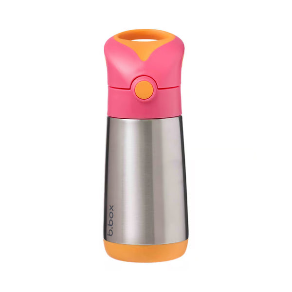 B.Box Insulated Drink Bottle Sipper 350 ml - Strawberry Shake Pink Orange