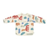 Beaba 2 in 1 Waterproof Bib with Detachable Sleeves, Foldable Food Catcher Pocket - Playful Print
