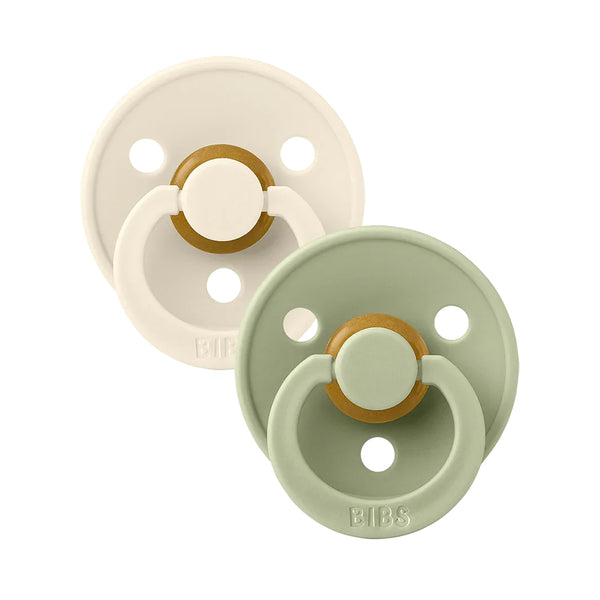 Bibs Colour Pacifiers 2 Pack - Ivory/Sage