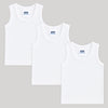 "Baby round neck sleeveless cotton vest – pack of 3 soft infant vests"