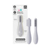 EzPz Baby Led Toothbrush 100% Silicone Infant Toothbrush with Dual Sided Bristles & Sensory Bumps - Pewter