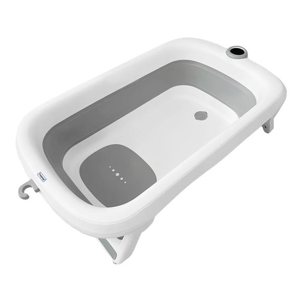 Hopop Smart Foldable Baby Bathtub with Temperature Sensor & Drain Plug - Grey - Dezine Kids