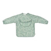 Beaba 2 in 1 Waterproof Bib with Detachable Sleeves, Foldable Food Catcher Pocket - Sage Green