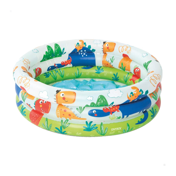 Intex Dinosaur Beach Buddies 3 Ring Baby Inflatable Pool - Dezine Kids