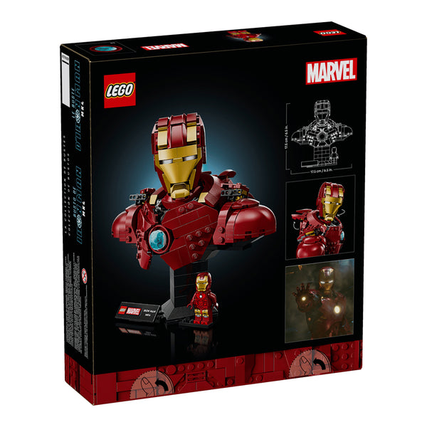 Lego Marvel Iron Man MK4 Bust, Buildable Model for Adults