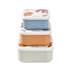 Beaba Snack Box, Easy to Open Lids, Stackable, Lightweight, Leak Resistant Snacks Containers Set of 3, (500ml, 350ml, 230ml) - Multicolor
