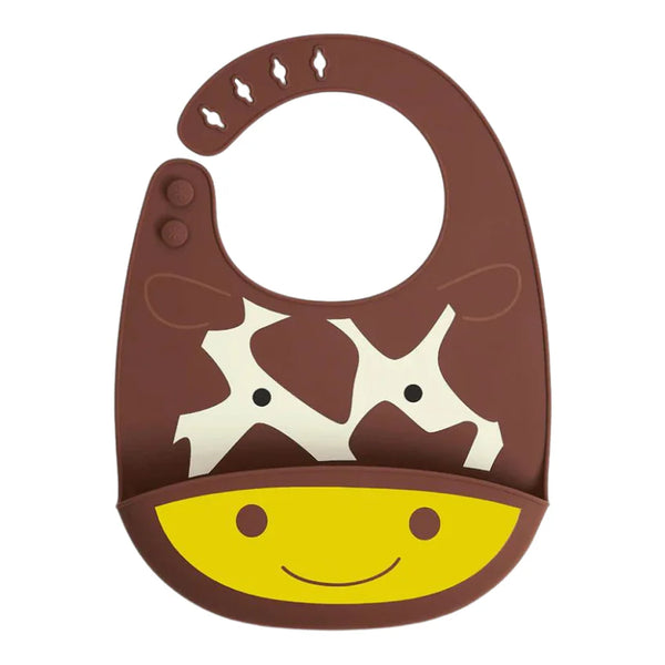 Skip Hop Zoo Fold & Go Silicone Bib - Giraffe