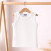 Hopop Baby 100% Soft & Stretchable Cotton Sleeveless Vest – Envelope Neck, White, Extra Breathable - Dezine Kids