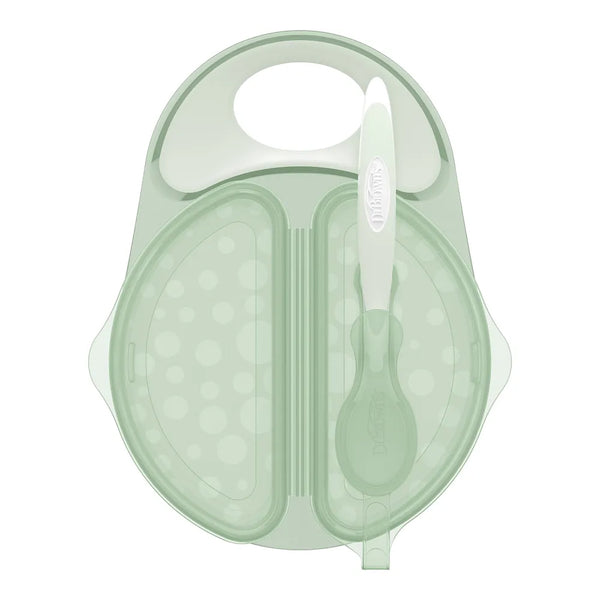 Dr.Browns Travel Fresh Bowl and Spoon - Light Green - Dezine Kids